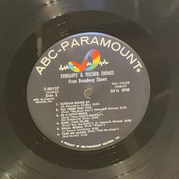 Ferrante & Teicher Themes From Broadway Shows (Vinyl, 1960)ABC-Paramount T 90127 - Picture 9 of 9